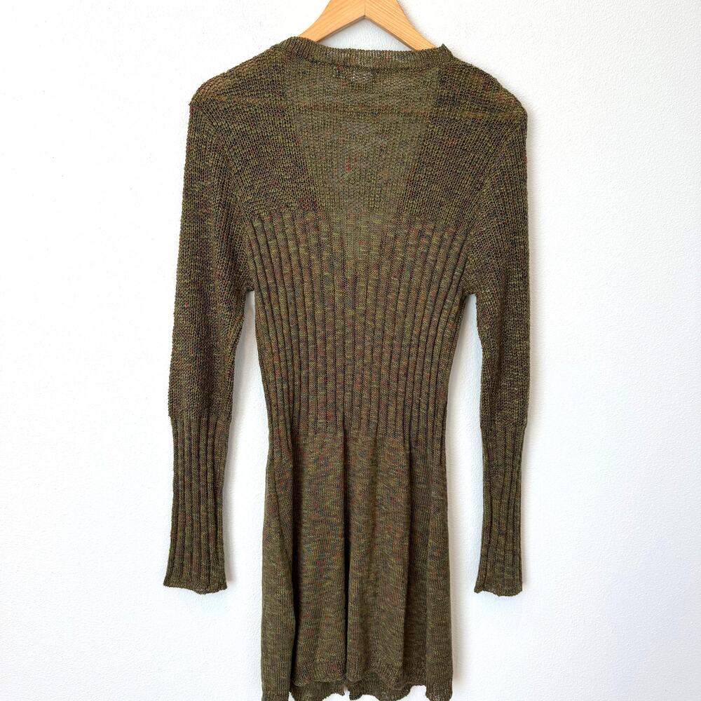 Revolve All The Ways Olivia Knit Cardigan Sweater Dress Olive Multi Medium - Picture 11 of 11